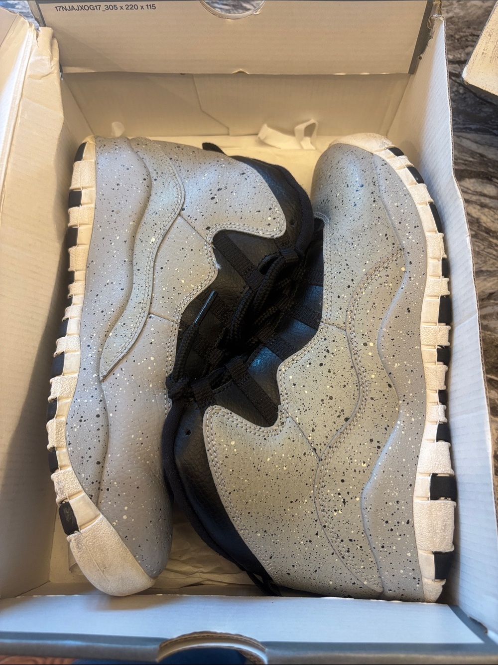 Jordan Kids Grey and Black Speckled Sneakers